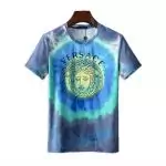 versace t-shirt crew neck cotton medusa print blue